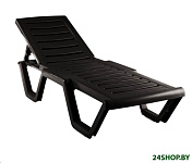 Картинка Шезлонг Ellastik Plast Атлант 186x63x32 (шоколадный)