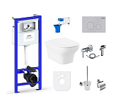 Картинка Унитаз Lavinia Boho Relfix Bristol Rimless 10 в 1 98010079 (матовый пластик)