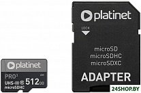 Картинка Карта памяти Platinet Pro 3 microSDXC PMMSDX512UIII 512GB + адаптер