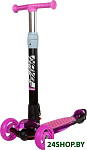 Картинка Трехколесный самокат Novatrack Rainbow Pro Transparent New 120PROT.RAINBOW.PN22 (розовый)