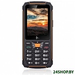 Картинка Кнопочный телефон F+ R280 (черный/оранжевый)