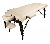 Картинка Массажный стол ATLAS SPORT 70 см LUX (с memory foam) складной 3-с деревянный (бежевый)