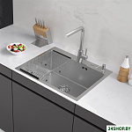ECO AR мойка 600*500, коландер F, дозатор SATIN DECOR