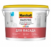 Картинка Краска Marshall Maestro Фасадная BW 9 л (глубокоматовый белый)