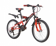 Картинка Детский велосипед Novatrack Dart 20 20SS6V.DART.BK20 (черный/красный, 2020)