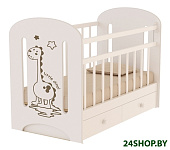 Картинка Детская кроватка VDK Dino маятник и ящик (слоновая кость)