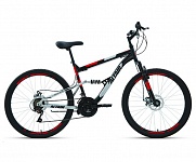 Картинка Велосипед Altair MTB FS 26 2.0 D (2022, черный/красный, рама 18) (RBK22AL26072)