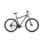 Картинка Велосипед ALTAIR MTB HT 29 2.0 D 2022 (черный/ярко-зеленый)