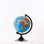 Глобус Земли политический рельефный. Диаметр 210мм