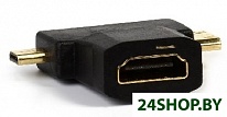 Картинка переходник SMARTBUY A119 адаптер HDMI F-MINIHDMI M-MICROHDMI M