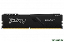 Картинка Оперативная память Kingston FURY Beast 8GB DDR4 PC4-29800 KF437C19BB/8