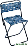 Картинка Стул складной Ника Походный со спинкой ПС1 (джинс)
