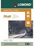 Картинка Фотобумага Lomond матовая двусторонняя A4 130 г/кв.м. 100 листов (0102004)
