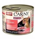 Картинка Консервированный корм для кошек Animonda Carny Kitten с говядиной и сердцем индейки (0,2 кг