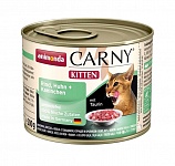 Картинка Консервированный корм для кошек Animonda Carny Kitten с говядиной, курицей и кроликом (0,2