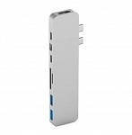 Картинка USB-хаб HyperDrive Hyper Pro 8-in-2 Hub Silver (GN28D-SILVER)
