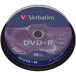 Картинка Диски DVD-R Verbatim 4.7 Gb 16x Matt Silver (10шт) (43498)