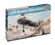 Картинка Сборная модель Italeri Военно-транспортный вертолет H-21C Shawnee Flying Banana (1:48) (273