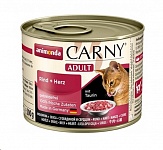 Картинка Консервированный корм для кошек Animonda Carny Adult с говядиной и сердцем индейки 0.2 кг
