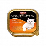 Картинка Консервированный корм для кошек Animonda Vom Feinsten Adult с птицей и телятиной (0,1 кг)